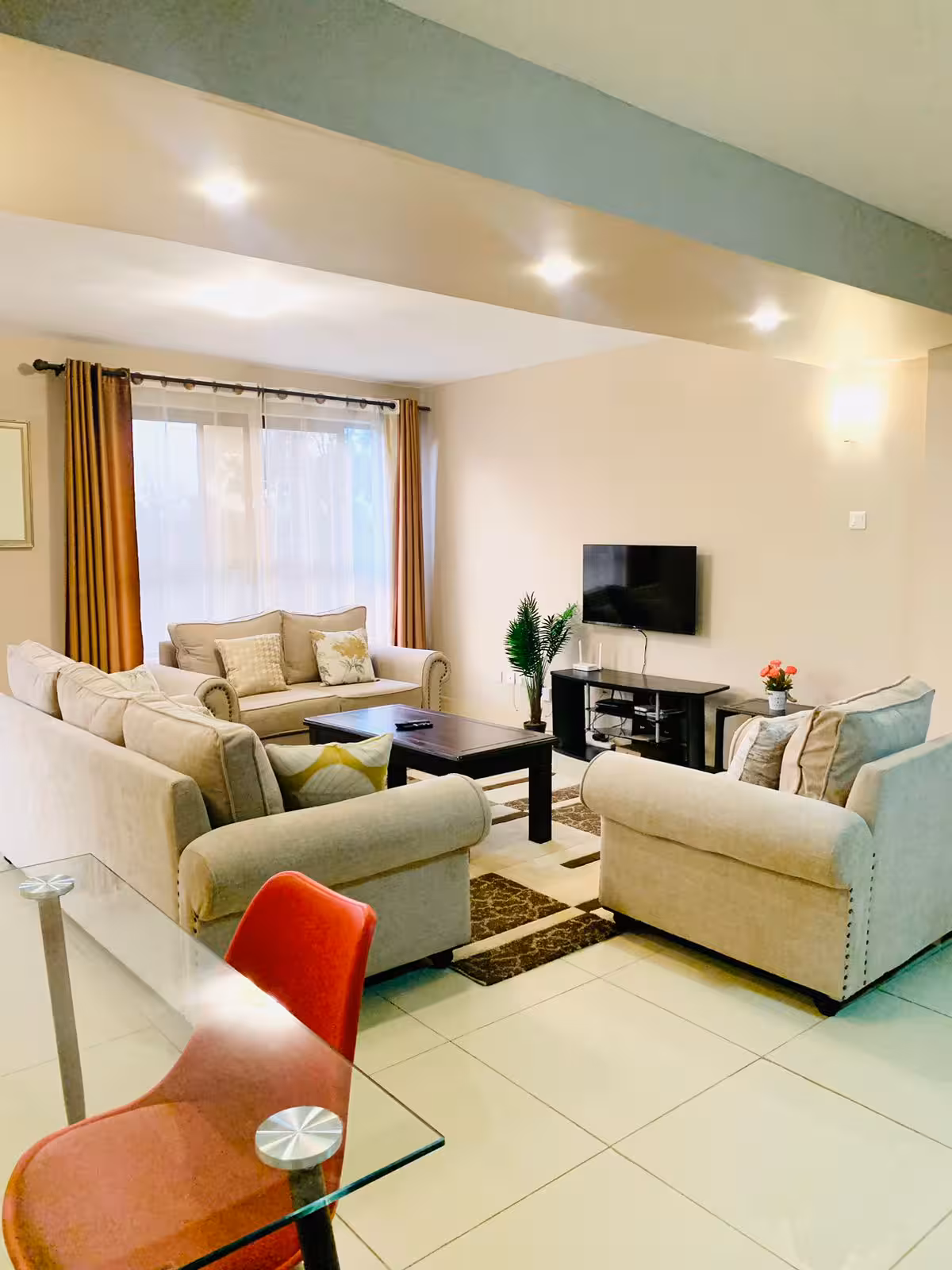 One Bedroom Apartment furnished interior at Emilia Apartments, view 2